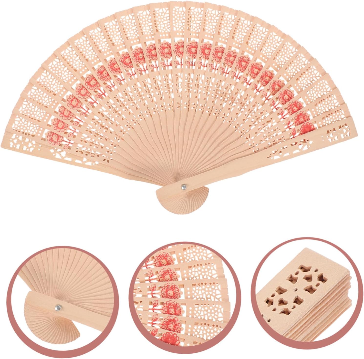 Hemobllo 50pcs Sunflower Fans Hand Fans for Wedding Decorative Folding Portable Handheld Hollow Out Design Stage Show Women Hand