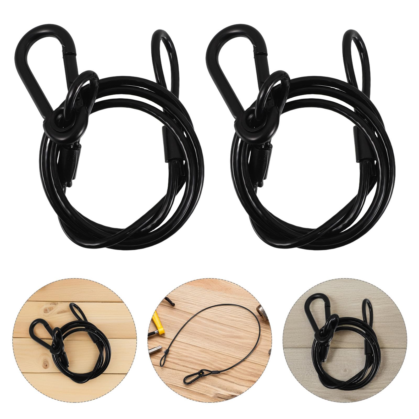 VICASKY 10 Cavi di Sicurezza in Filo D’Acciaio 4Mm Nero per Luci da Palcoscenico Capacità 50 Kg Funi Resistenti per Illuminazione Scenica Professionale e Installazioni Audio