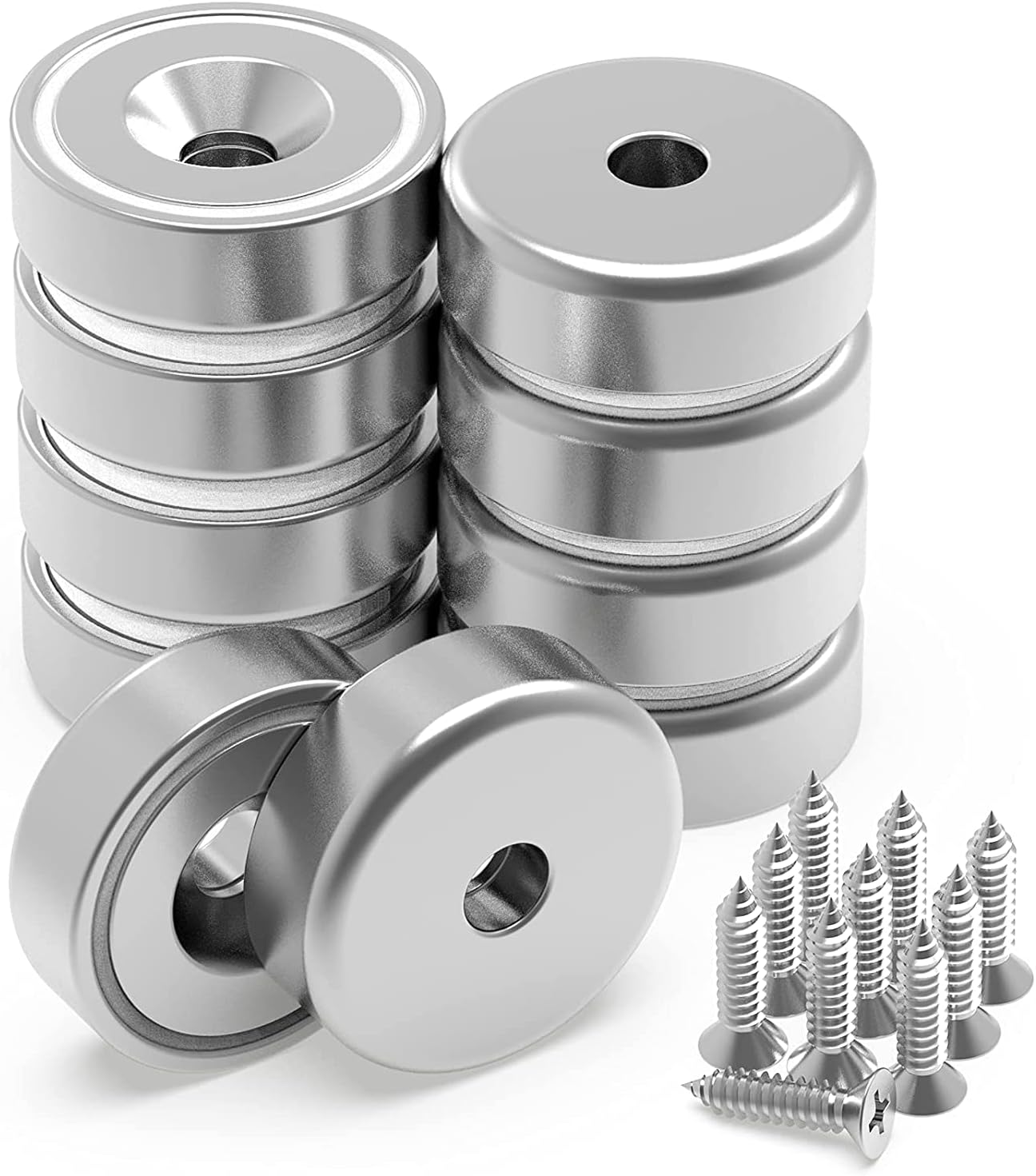 SYOSI 10 Pack Strong Neodymium Cup 0.98 In Round Rare Earth