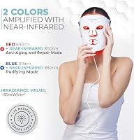 Nourished Bodynskin LED arcmaszk 114 LED-del, vörös és kék fény terápia, ráncok ellen 2