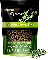 Vista 1 de SMOKRITE Pellets de madera de romero para parrillas ahumadoras, pellets de madera dura natural para parrillas al aire libre, ahumar, asar, quemar