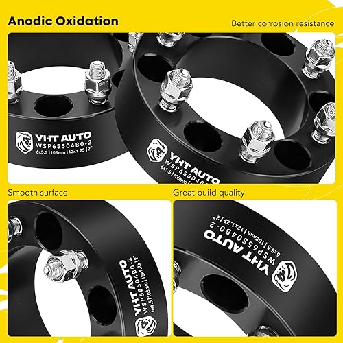 Miniatura 7 de YHTAUTO Espaciadores de rueda de 6 x 5.5 de 2 pulgadas para Infiniti, modelos Nissan Frontier, Pathfinder, Titan, Espaciadores de neumáticos