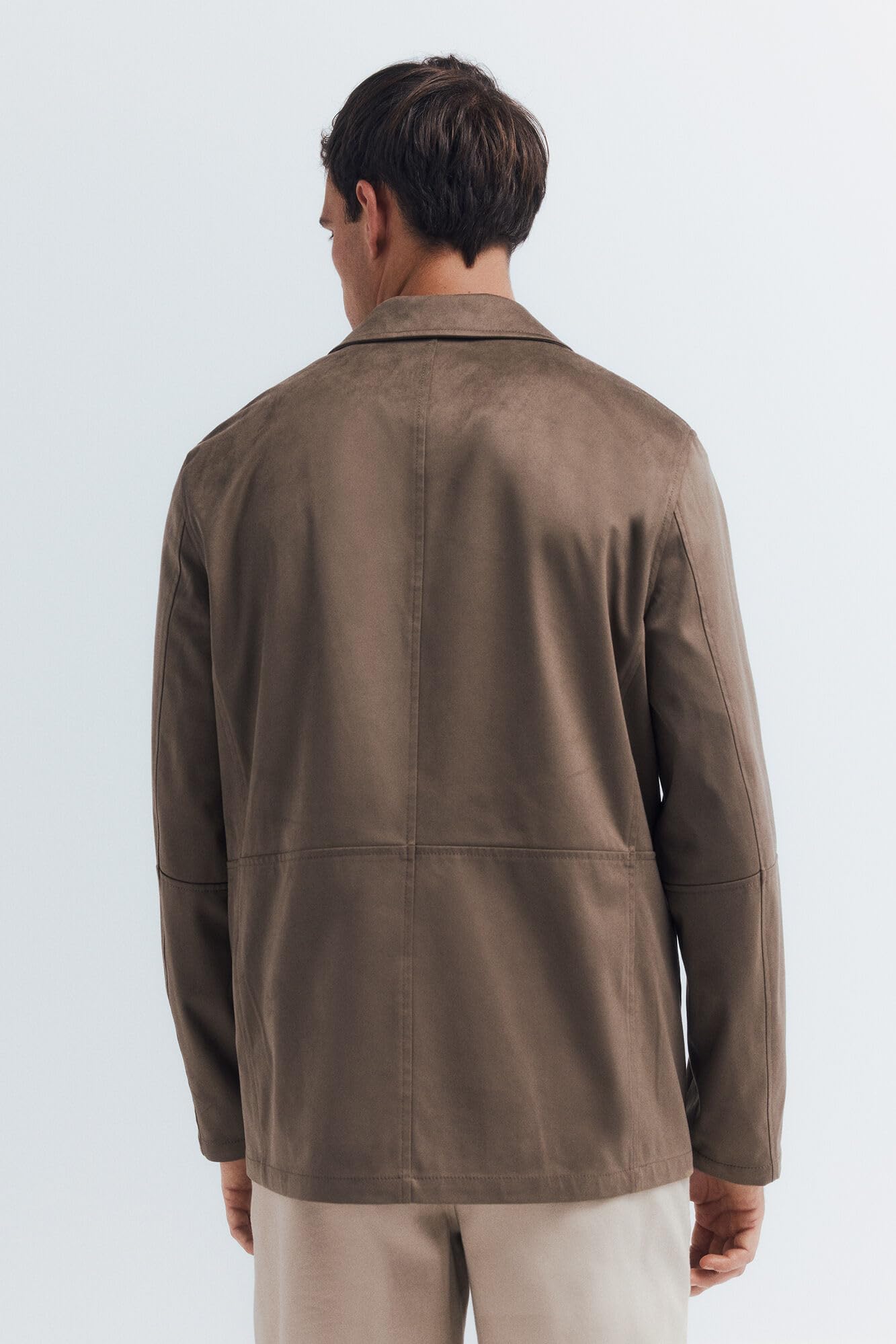 SPRINGFIELD Blazer Suede Double-Breasted and Regular Fit. 92% Polyester Blazer De Ante Hombre