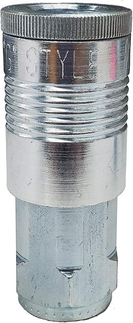 Milton 2780-50D - Steel Dual Arm Auto-Retractable Air Hose Reel, 1/2" x 50 ft. Rubber Hose - 300 Max PSI & (S-224) G-Style Coupler, Plug and Air hose Reducer Bushing Kit – 5 Pieces