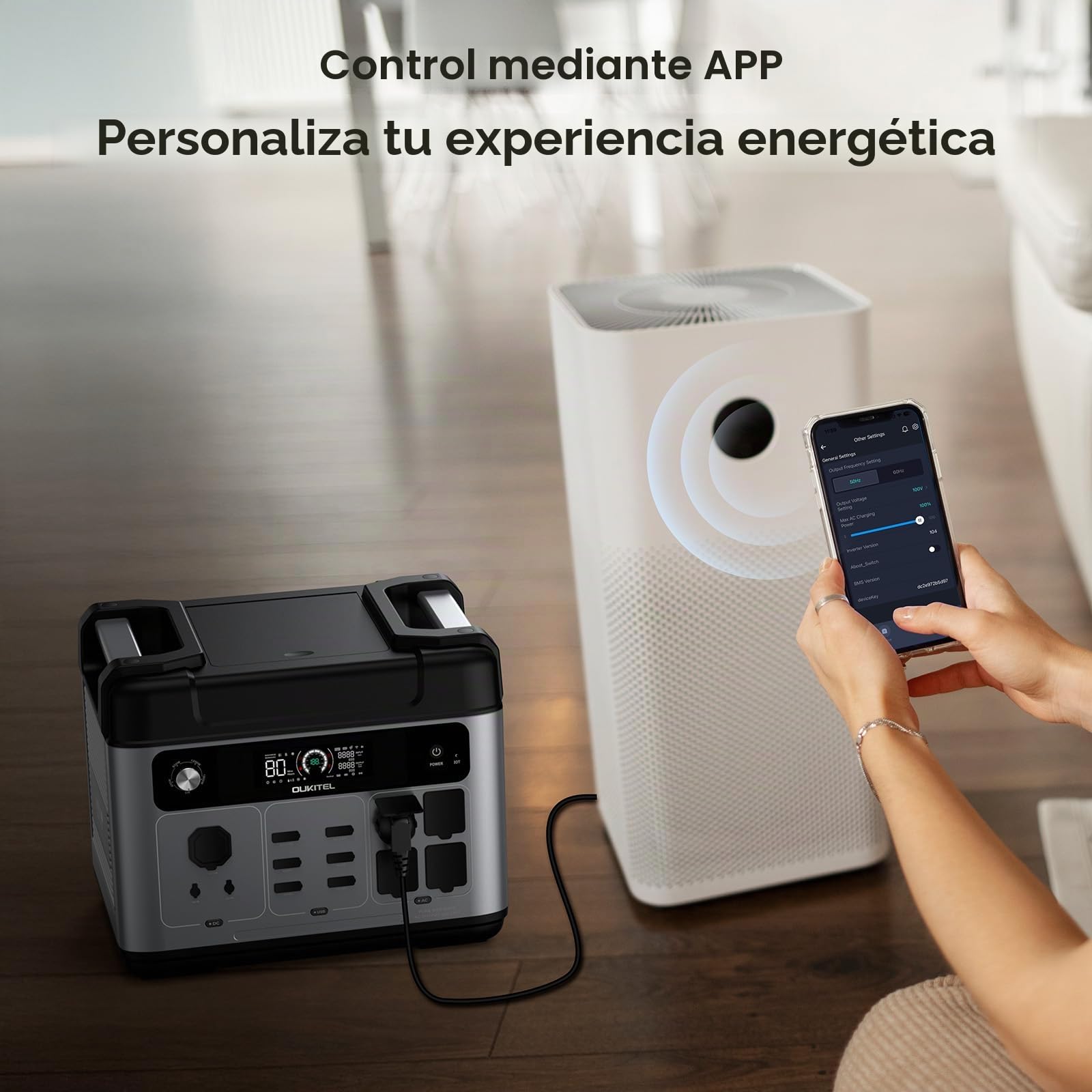OUKITEL P2001 Plus Estación de Energía Portátil 2400 W, con Funda Protectora, Batería LiFePO4 de 2048 Wh, Carga Rápida en 1,5 horas, 13 Conexiones, Estación de Energía Solar Para el Hogar