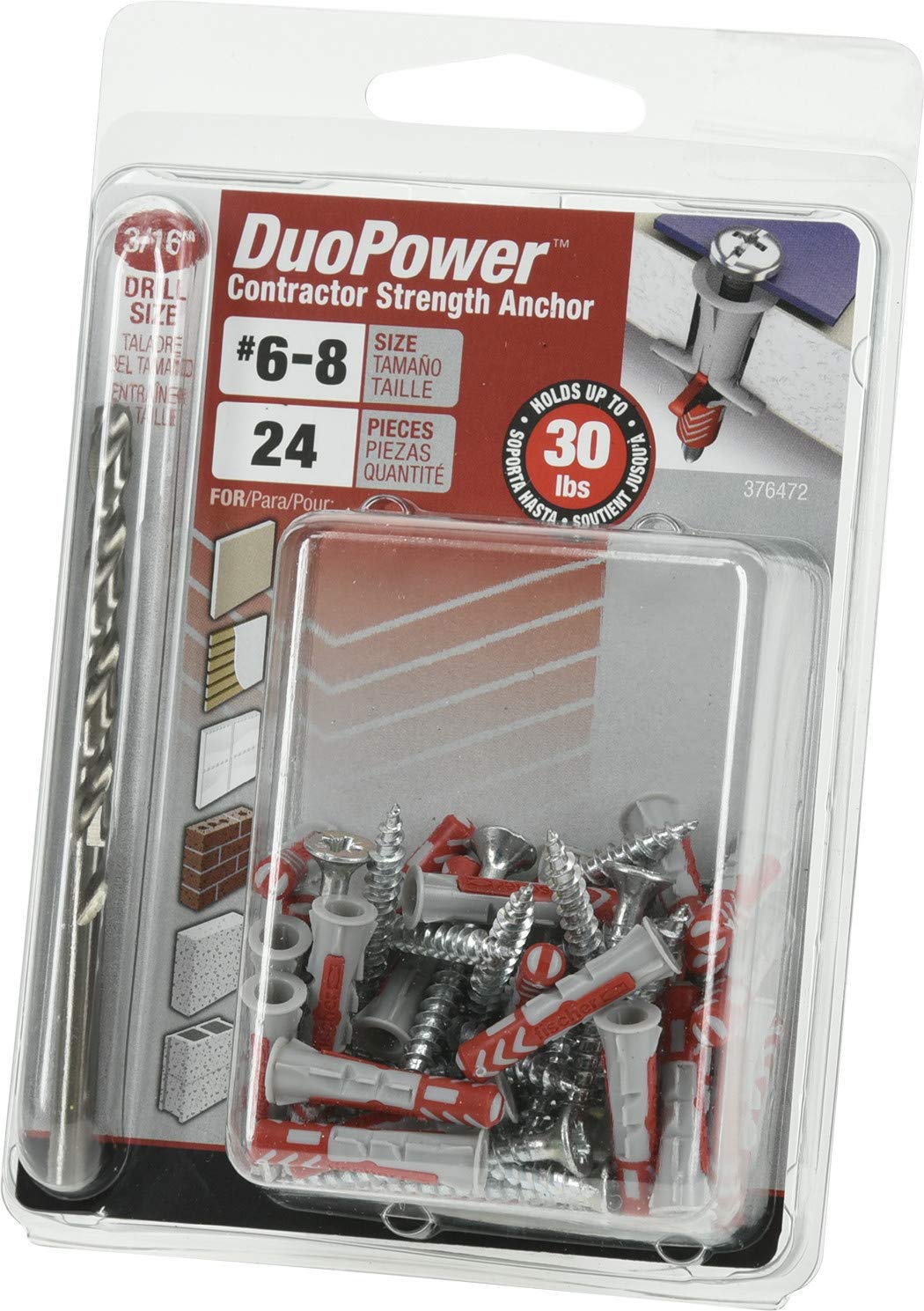 Hillman Dual-Action Wall Anchors - For Any Wall! -8