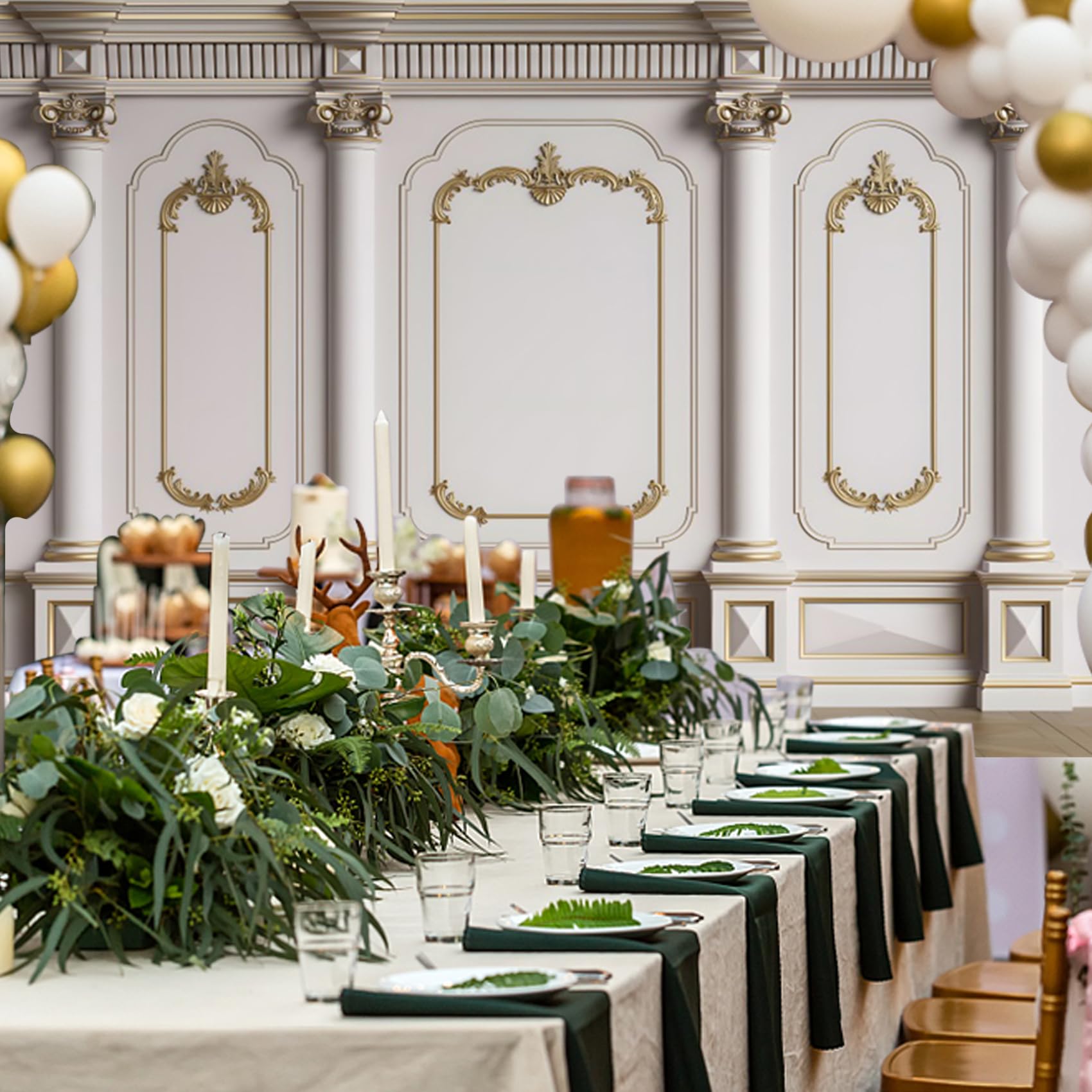 Wandhintergrund im antiken Palast-Stil, Retro-Säulen, europäischer Stil, Wandhintergrund für Fotografie, Hochzeit, Abschlussfeier, Babyparty, Geburtstag, Kinder, Erwachsene, Portrait, Studio,