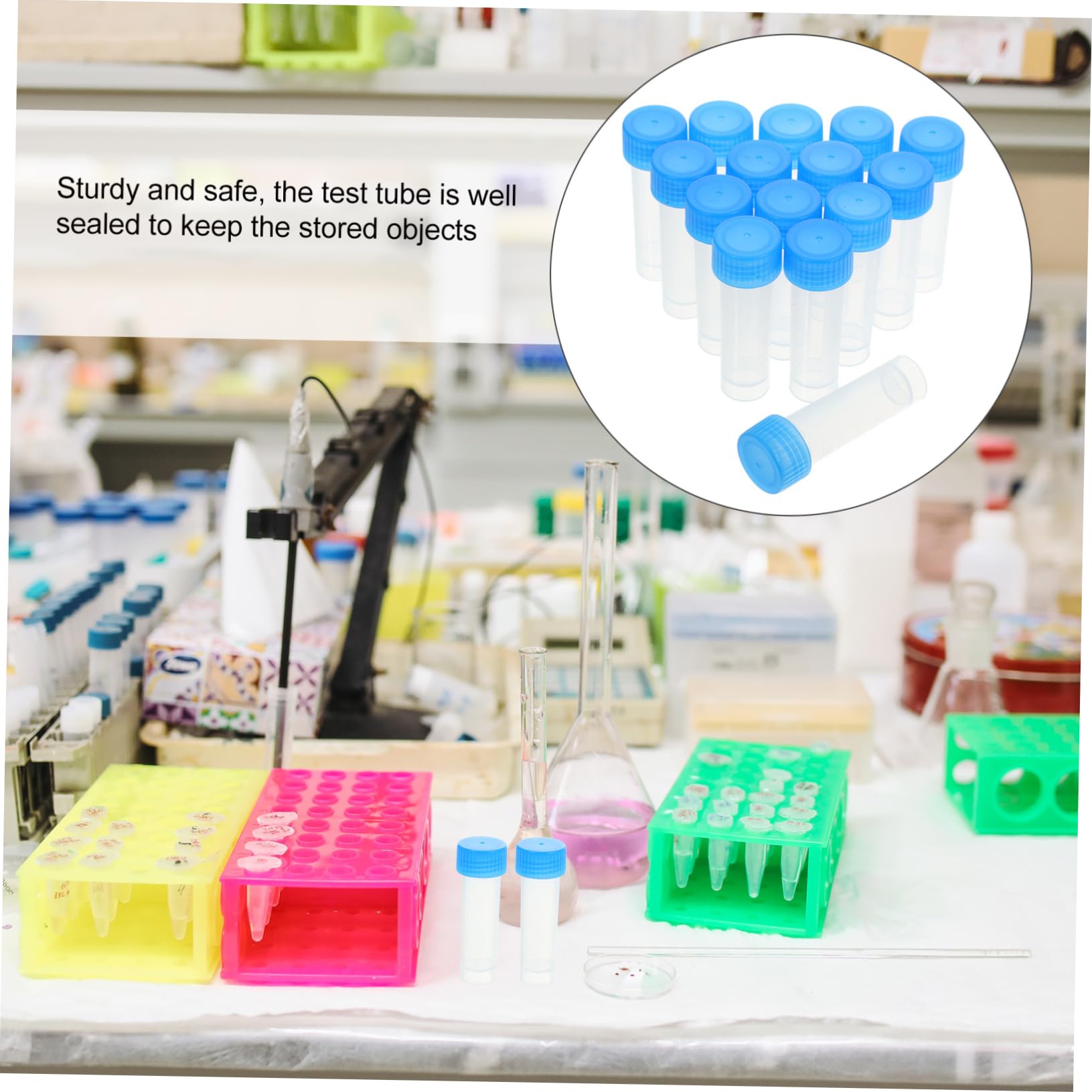 OUNONA 40pcs Cryovial Lab Graduated Tube Liquid Test Tube Science Test Tube Bath Salt Tubes Refillable Tubes Cold Storage Tubes Clear Candy Tubes Empty Candy Jars Colorimetric Plastic