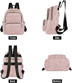 00's Y2K ヒョウ柄フード付きリュック あおばくん ピンク レオパード