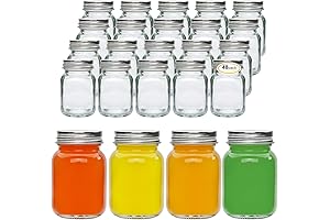 Accguan 2oz Mason Jar with Silver Lids | Versatile Glass Jars for Multiple Uses