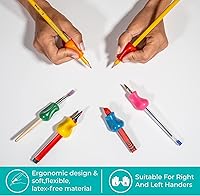 Vista 5 de The Pencil Grip Original, Ayuda universal ergonómica para escribir, para zurdos y diestros, Escarcha