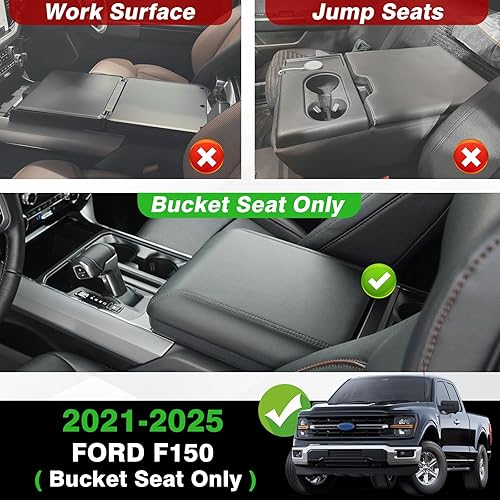 Miniatura 119 de Muslogy Funda de consola central compatible con Honda Pilot 2023 2024 2025, 2024 2025 2026 Ridgeline/Passport Accesorios para apoyabrazos, tapa