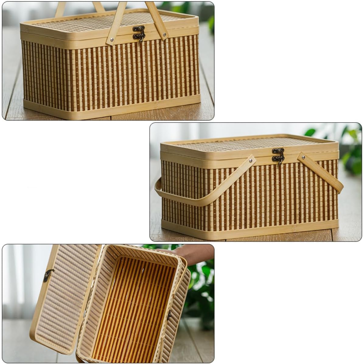 Egg Storage Basket with Cover Design Fresh-style Rustic Storage Holder for Kitchen Organization Protect Items Efficiently