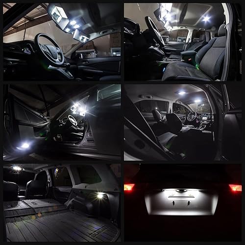 Miniatura 4 de Kit de luces LED interiores para Nissan Frontier 2005-2021, superbrillantes, 6000K, bombillas interiores LED blancas para interiores, mapa, cúpula