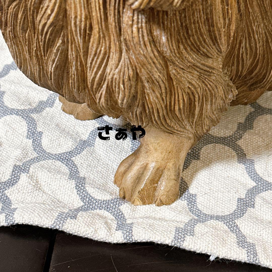 木彫動物⑅犬(チン)⑅インドネシア