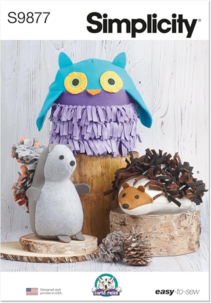 Simplicity UNDEFINED Stuffed Craft Sewing Pattern, Multicolor 2 Piece