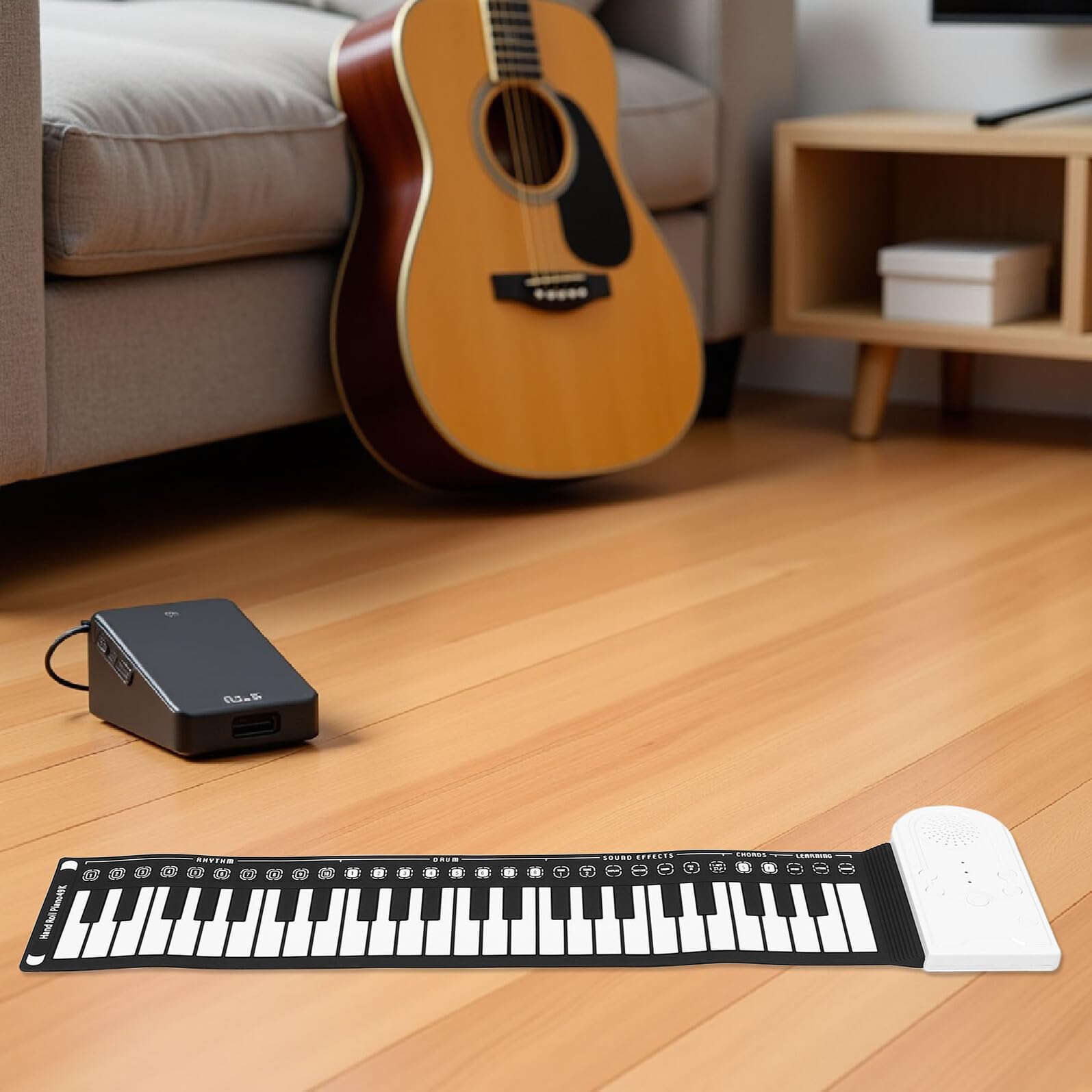 Alipis Pianoforte Arrotolabile Tasti Tastiera Musicale Flessibile in Silicone Tastiera Portatile Per Principianti Per Studenti e Viaggi Senza Batteria