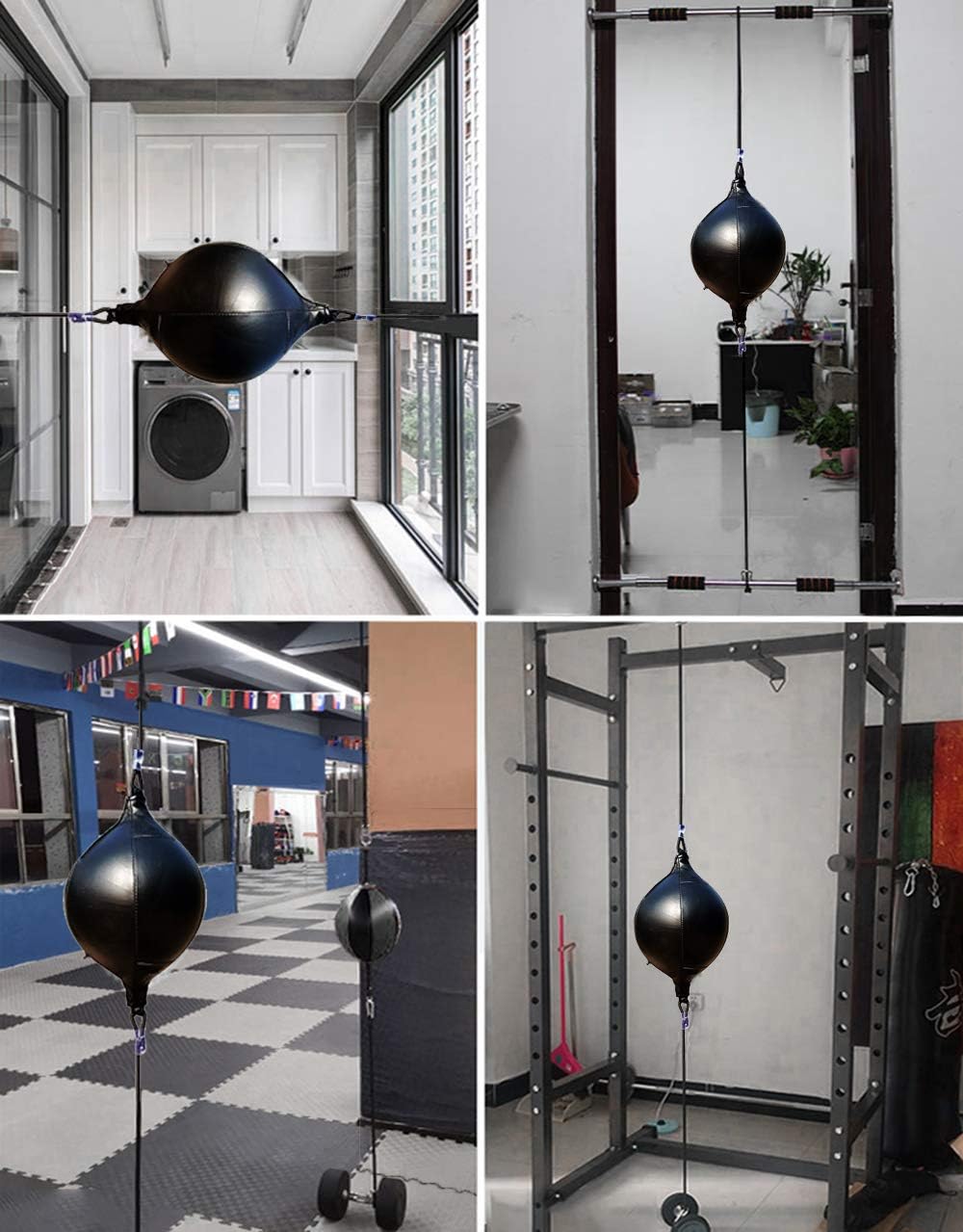 Sfeexun Double End Punching Bag, Boxing Speed Ball with Air Pump and A Pair of Hand Protectors, Speed Training Bag Perfect for Gym MMA Boxing Sports Adult Kids Men Women (Black&Red) : Sports & Outdoors