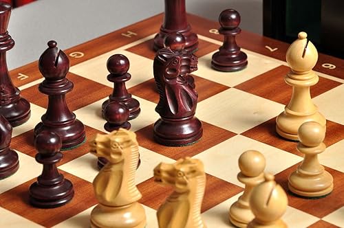 Miniatura 7 de The Library Grandmaster Juego de ajedrez, caja y combinación de tablero