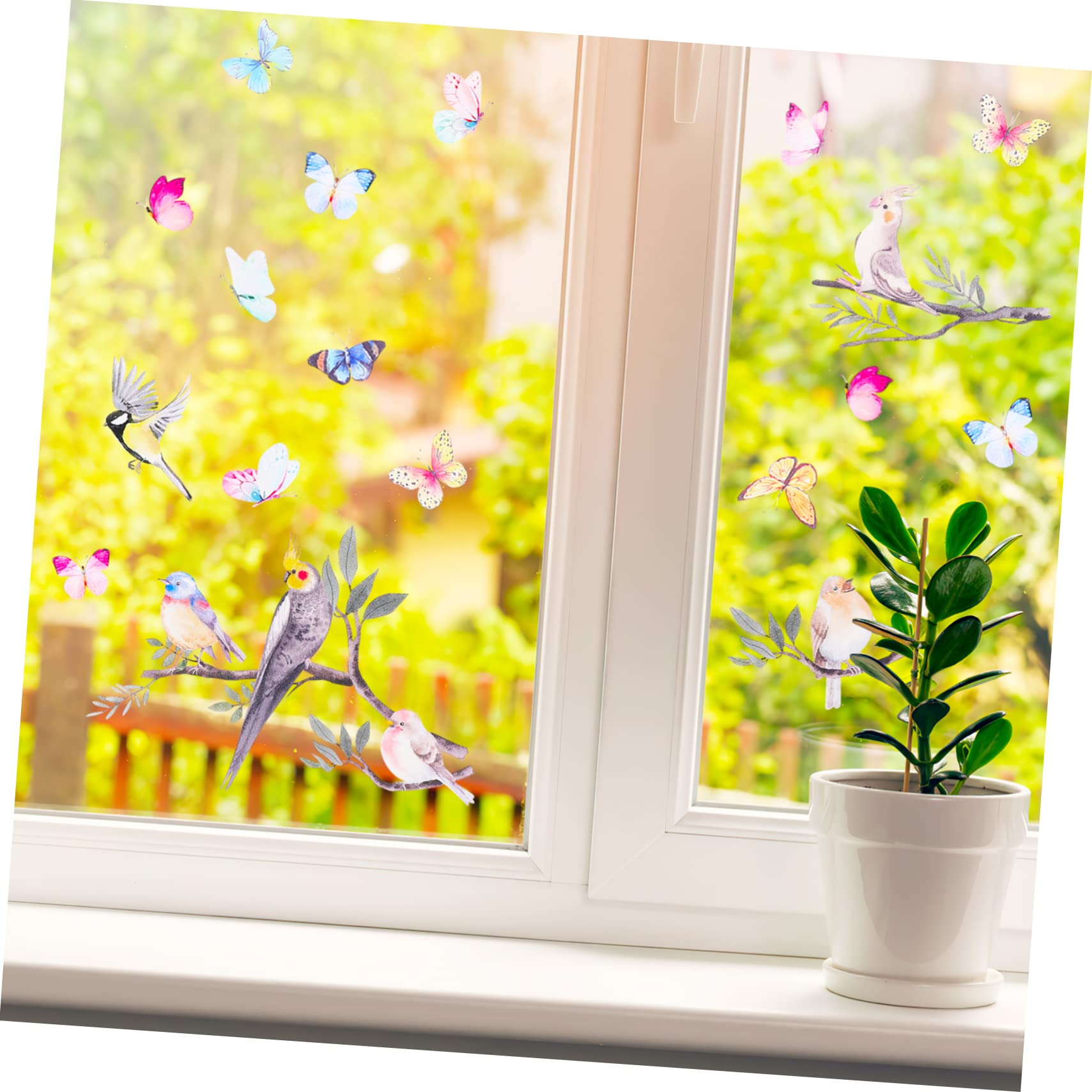 Abaodam 4hojas Pegatinas De Ventana De Aves Para Calcomanías De Pájaro Para Decoración Infantil y Habitaciones