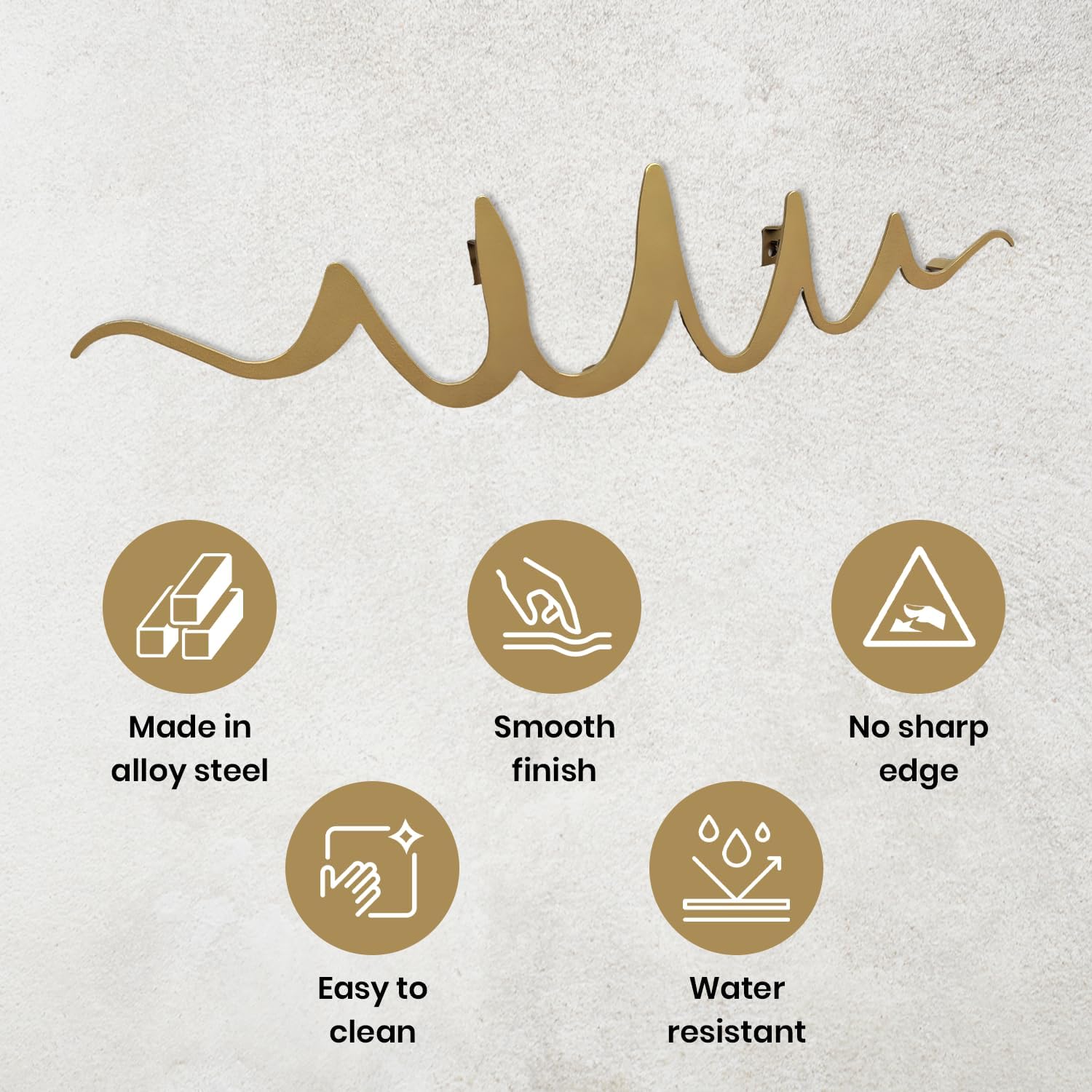 Metal Coat Racks Wall Mounted Gold Metal Wall Cloth Hanger Hanging Accessories Rack Modern Heavy Duty Entryway Hook for Clothes Hat Key Towel Purse and Bag Home Decor Gift