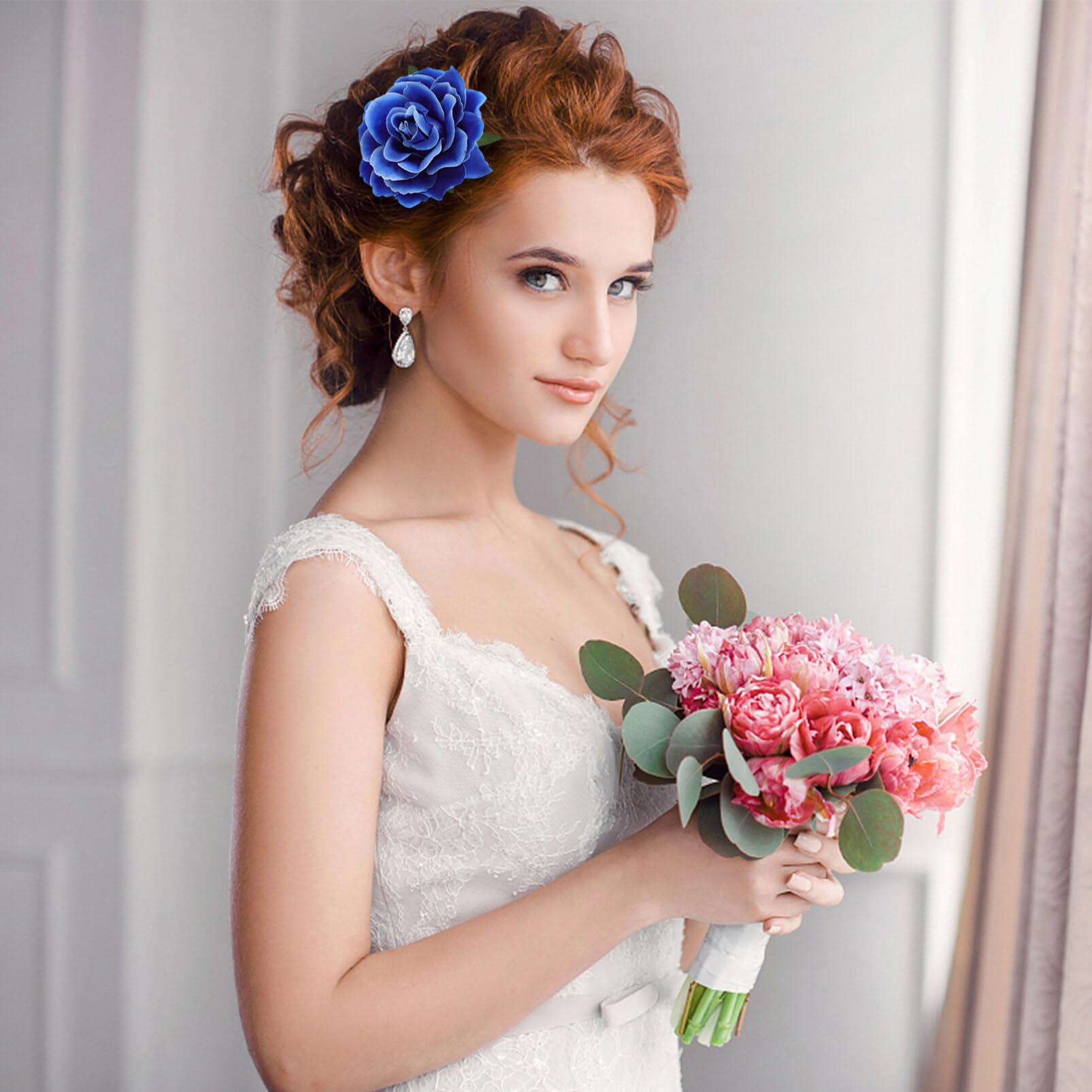 minkissy Blue Rose Hair Clips - Image 2