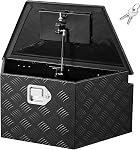 VEVOR Trailer Tongue Box, 26" x 13" x 12" Aluminum Trailer Tongue Tool Box, Heavy Duty Storage Organizer with Lock and Keys, Utility Tool Chest for Pickup Truck Bed, RV, SUV, Off-Road Vehicle, Silver
