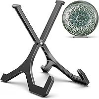 TR-LIFE 6 Inch Eiffel Tower Plate Stands - Sturdy X-Frame Easels for Plates, Photos, Books & Plaques, Folds Flat (2 Pack)
