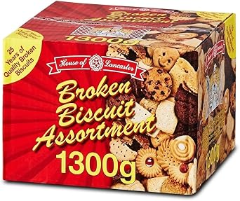 House of Lancaster Assorted Broken Biscuits Bulk Box, Misshapes Selection | Crunchy Variety for Tea Time and Sharing