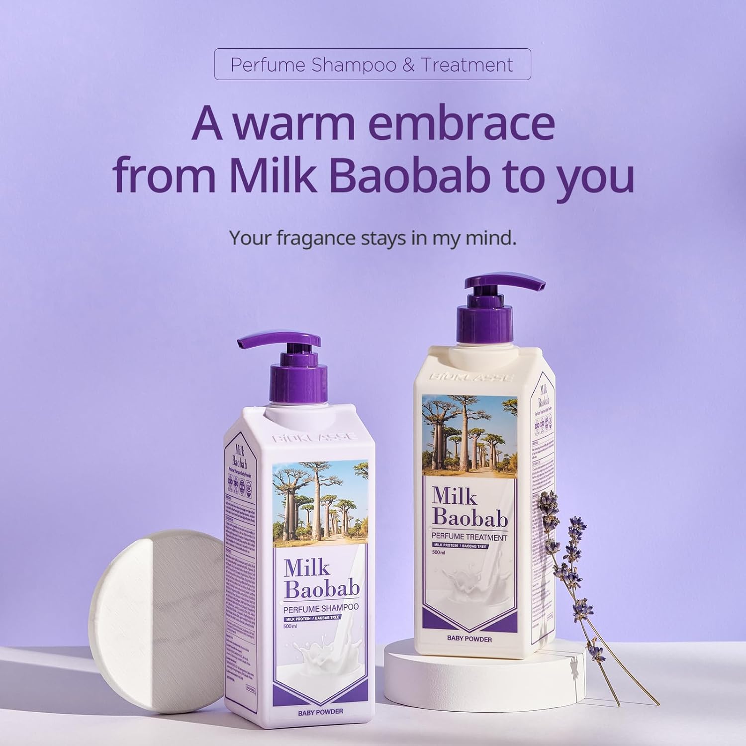 Shampoo and Conditioner Set, Hydrating & Nourishing for Dry Hair, Baby Powder Fragrance, Long-Lasting Scent, Korean Haircare, Paraben-Free, Hydrolyzed Keratin, 16.9 fl oz Each