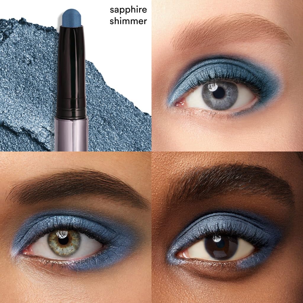 Julep Eyeshadow 101 Cream-to-Powder Waterproof Eyeshadow Stick – Sapphire Shimmer – Long-Lasting, Buildable, Crease-Proof, Cruelty Free, Shimmer Finish with Built-In Smudger