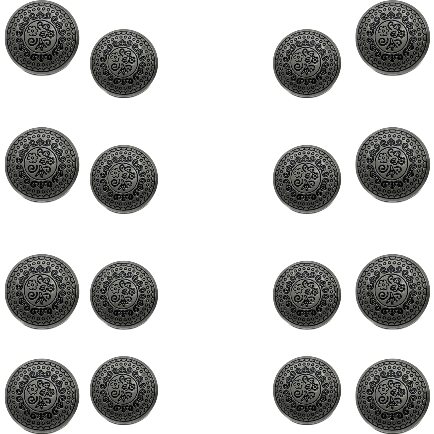 Ani Accessories Leaves Metal Shank Button for Coat Blazer Suit, Sherwani, and Bandhgala Indian Dresses Sports Coat Uniform Jacket (Pack of 16, Antique Silver)-picture-38