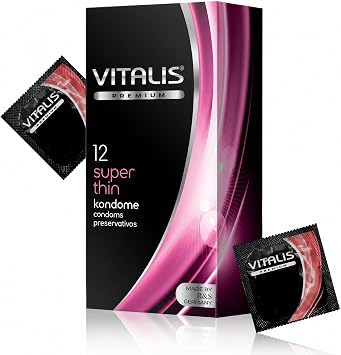 12 Premium Condoms Vitalis Super Thin - Extra thin Condoms for more feeling