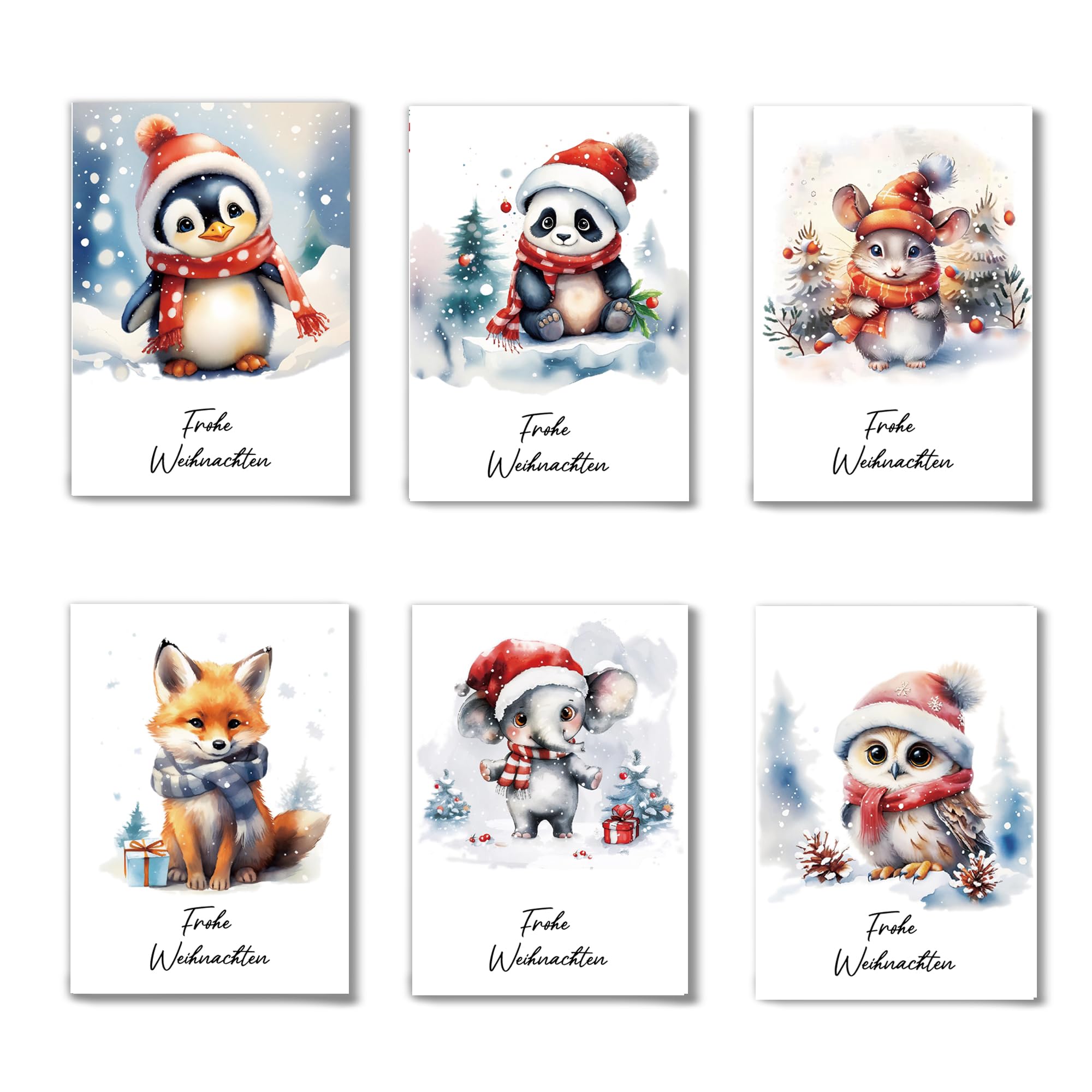 HLLMploy Christmas Cards - Animal White