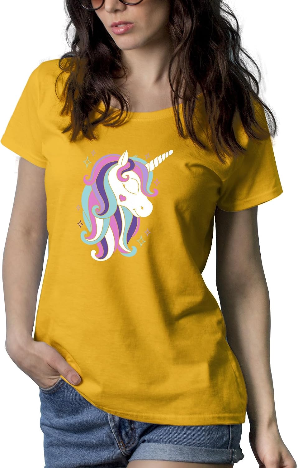 Decrum Unicorn Shirts for Women - Casual Trendy Short Sleeve Womens Graphic Tees and Tops