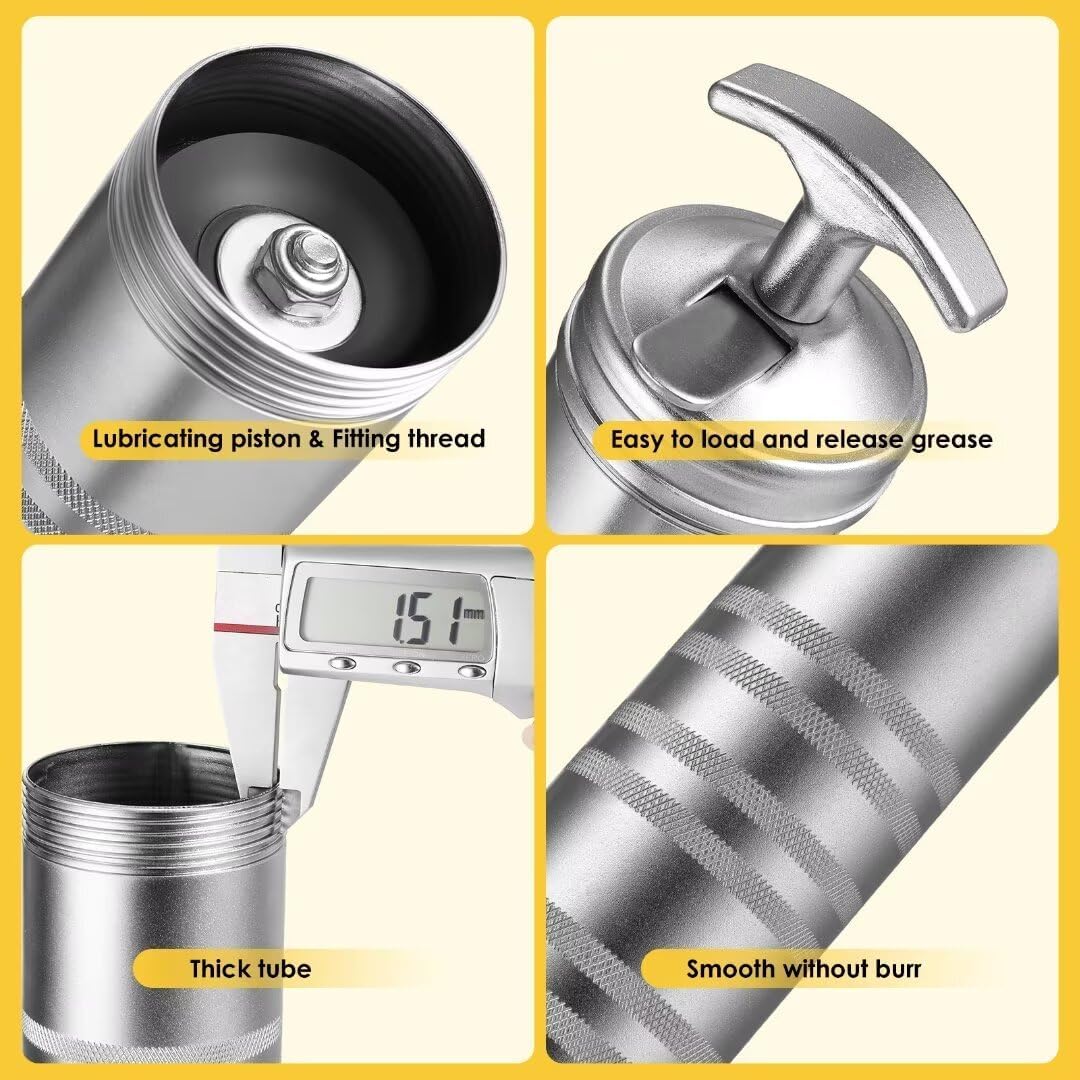 Grease Gun Replacement Tube is Compatible with Mil.Waukee. 2646-20 M18 2-SPD，2446-21XC M12 and Compatible with De.Waltt DCGG571B High-Density Iron Pipe, No Deformation, No Leakage