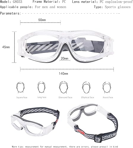 Miniatura 2 de Gafas deportivas para niños, gafas de baloncesto y fútbol, gafas de seguridad para niños, antichoque, marco de colisión, 7-14