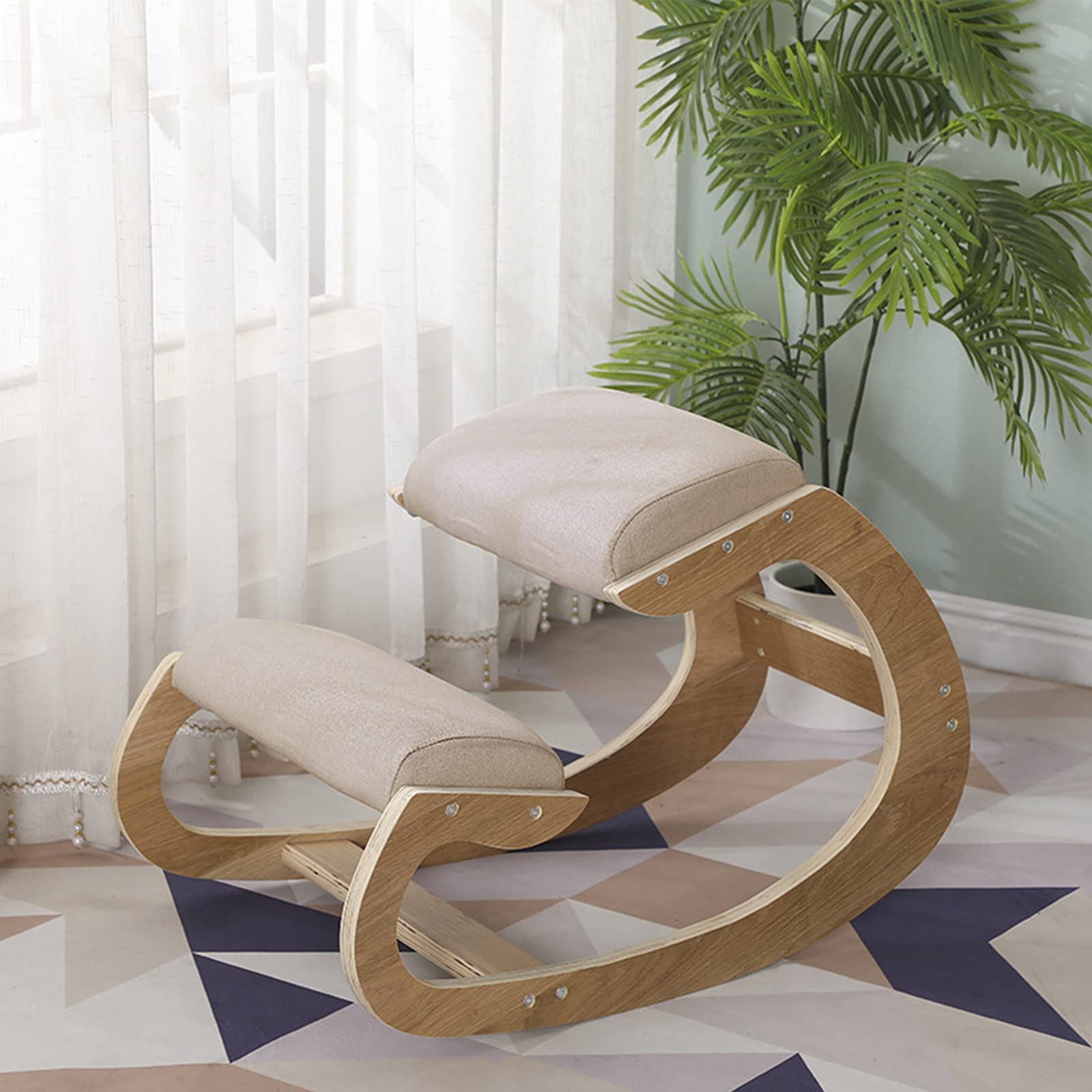 BotaBay Ergonomic Kneeling Chair for Upright Posture, Rocking Chair