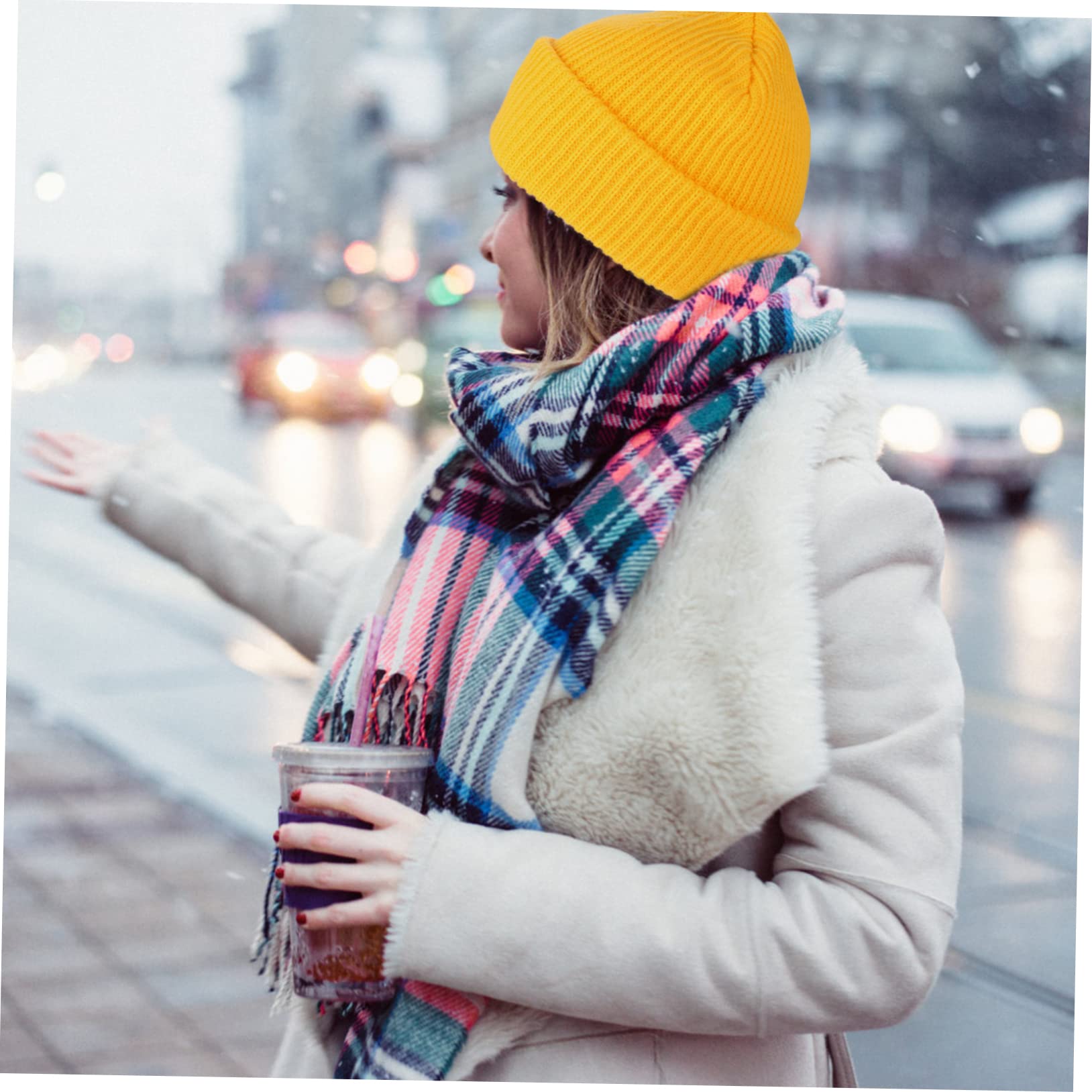 CALLARON Otoño Invierno Tejido Cálido Sombreros Unisex Gorros para Hombres Gorras Gorros para Mujer Tapa Gorro Termico Beanie Gorros Calientes Gorro De Esquí Acrílico