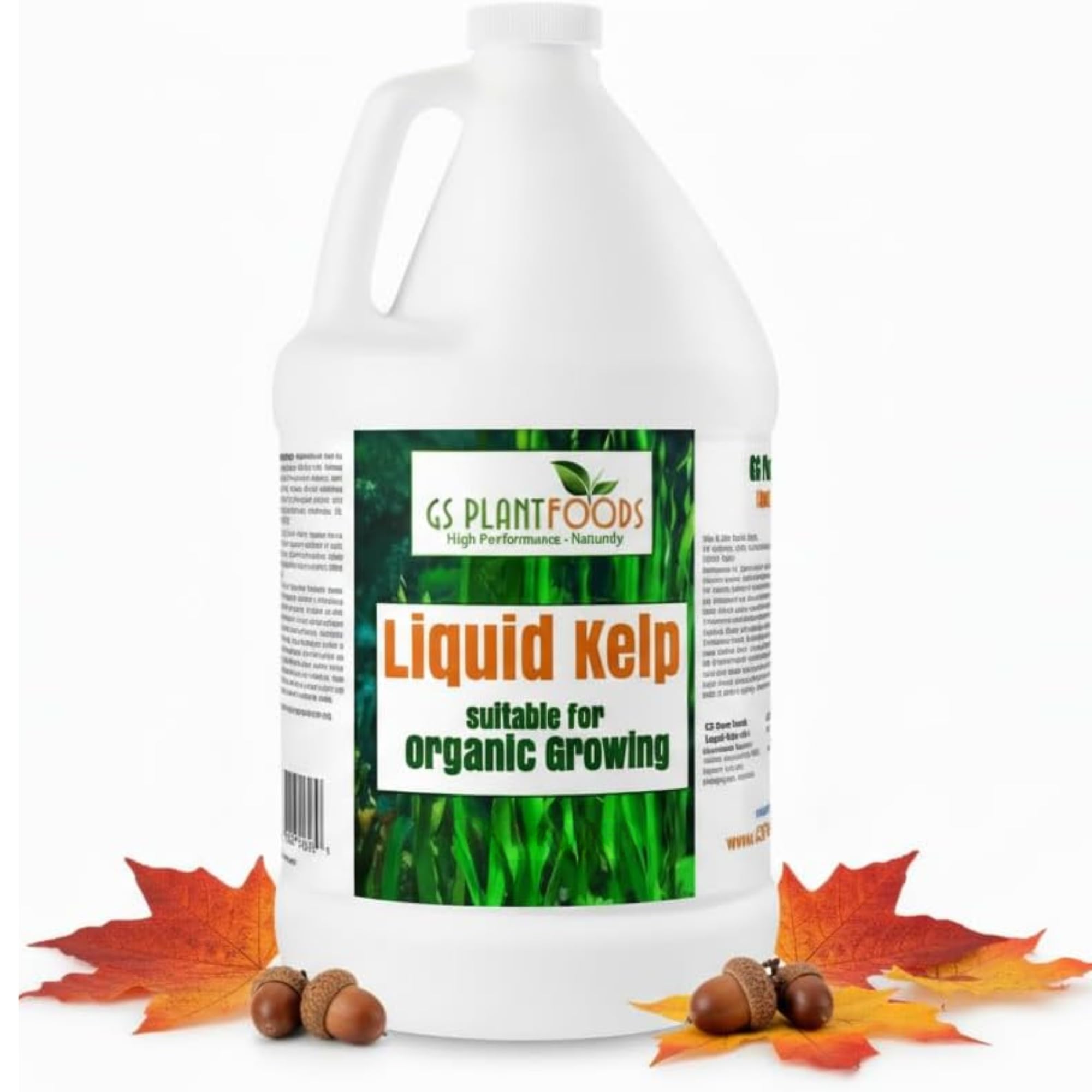 GS Plant Foods Organic Kelp Fertilizer - Omri Listed(1 Gallon) - Liquid Kelp Concentrate for Gardens, Lawns & Soil Yields 800+ gallons