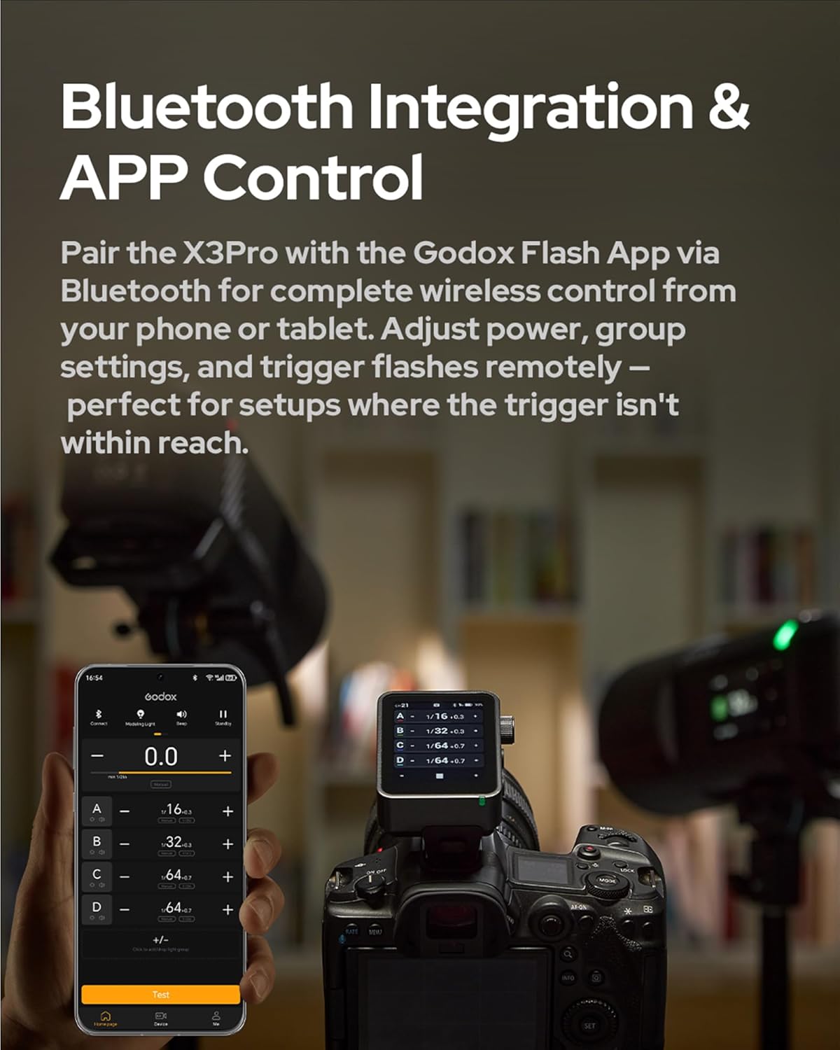 Godox X3 Pro X3Pro-F TTL Wireless Flash Trigger for Fujifilm, Support 1/8000s High Speed Sync, 2.4G Wireless Remote, 2.4 inch Touch Screen OLED Display, Smart APP Control