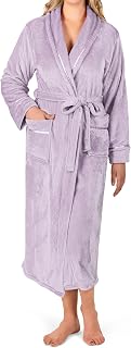Robes For Women, Fleece Soft Fluffy Bathrobe, Plush Cozy Long Spa Robe
