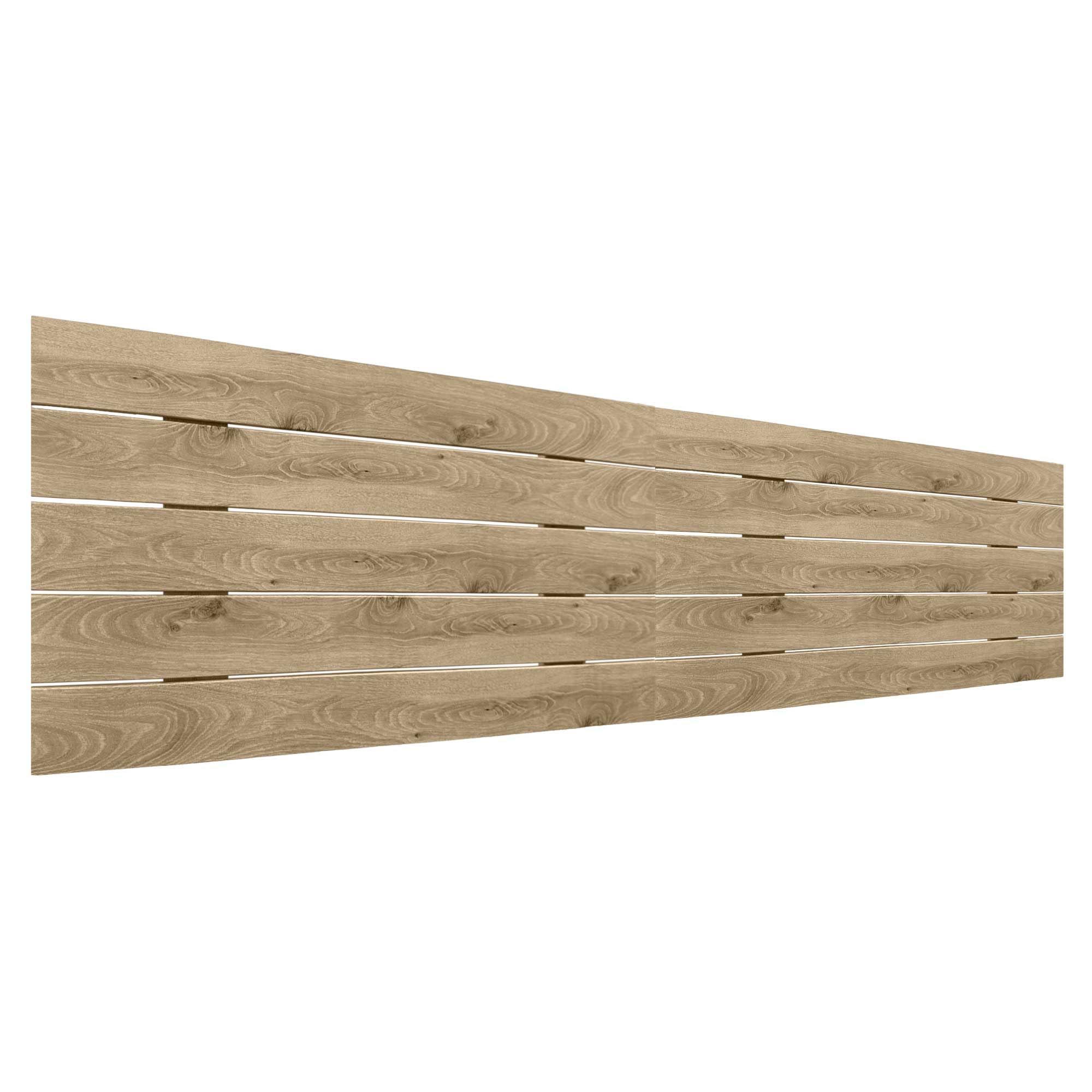 DHOME Tête de lit en Bois recyclé MDF Lit Horizontal en Palettetes Ferrures incluses (210cm Double, Bois Cambrien)