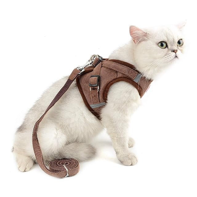 SELMAI Arnés de Malla para Gatos Perros Pequeños No Tirar No Estrangular A Prueba de Escape Chaleco Arnés…