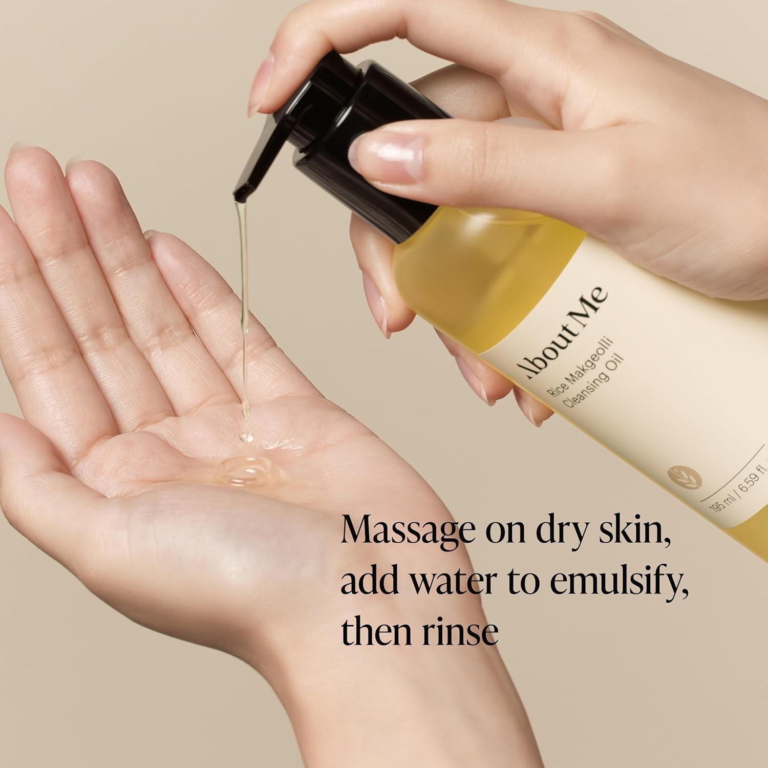 About Me Rice Makgeolli Cleansing Oil – Triple Ferment Oil Cleanser & Makeup Remover with Galactomyces, Melts Waterproof Makeup, Milky Rinse No Residue, Fragrance-Free for Sensitive Skin, 6.59 fl oz - Image 7