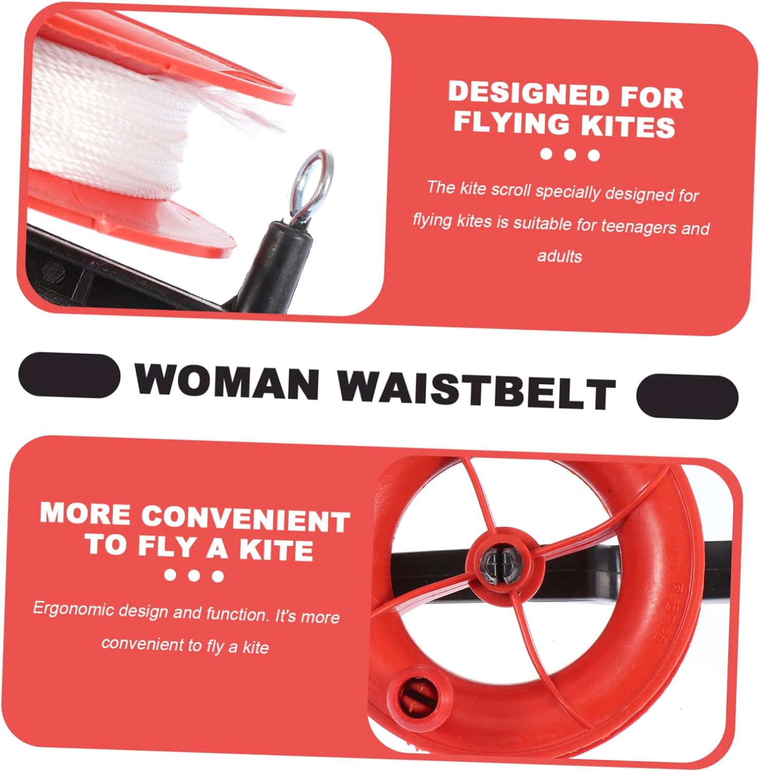 Toyvian Kite Reel 10Pcs Plastic Hand Held Line Wheel for Kite Flying | Compact Pack, Lightweight Build, Easy Storage, Suitable for Adults and Children, Simple to Carry and Organize