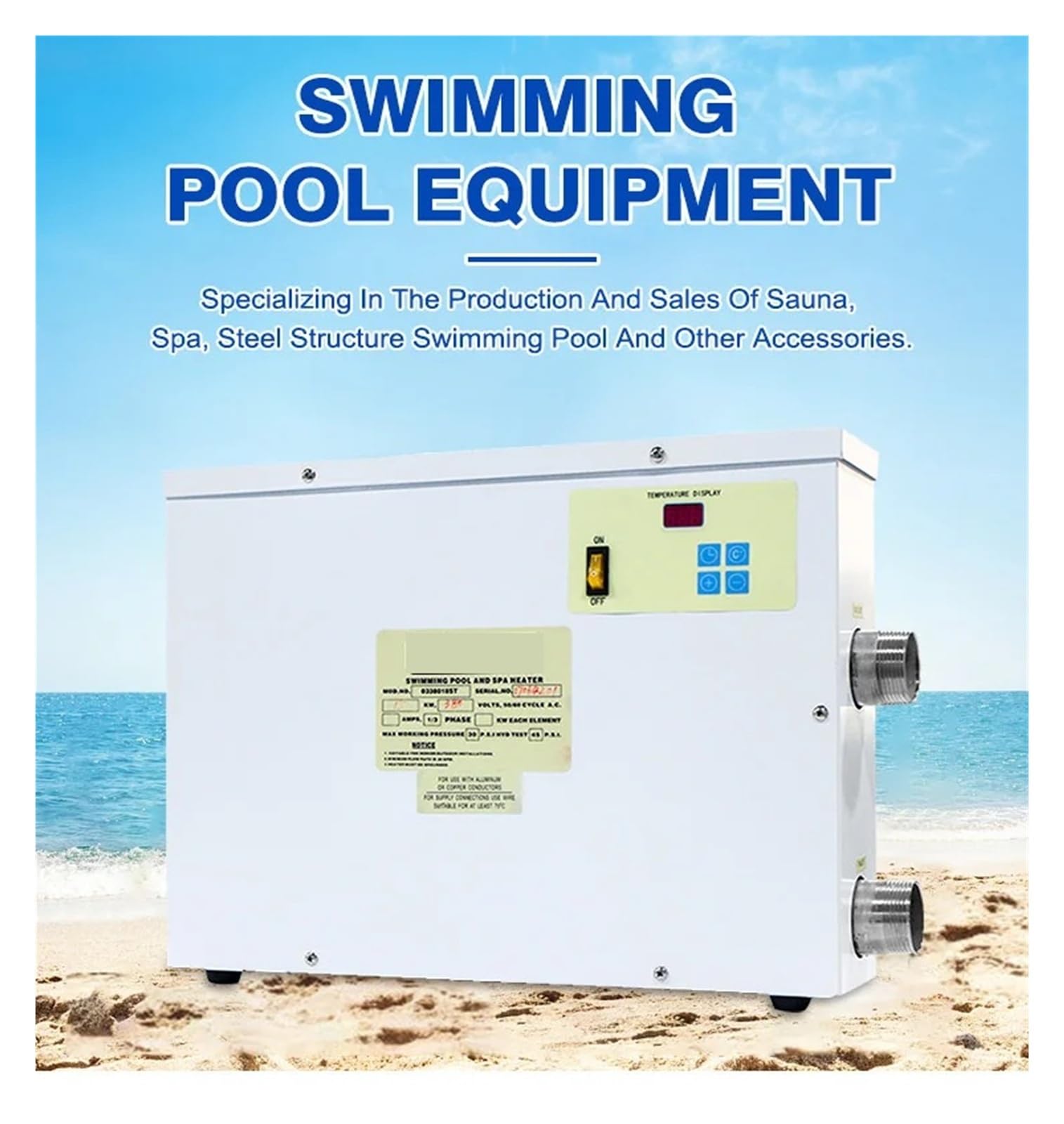 Riscaldatore a induzione da 5,5 kW, 9 kW, 11 kW e 15 kW con riscaldatore for Piscina in Piombo con Elevata efficienza di Riscaldamento(5.5kw)