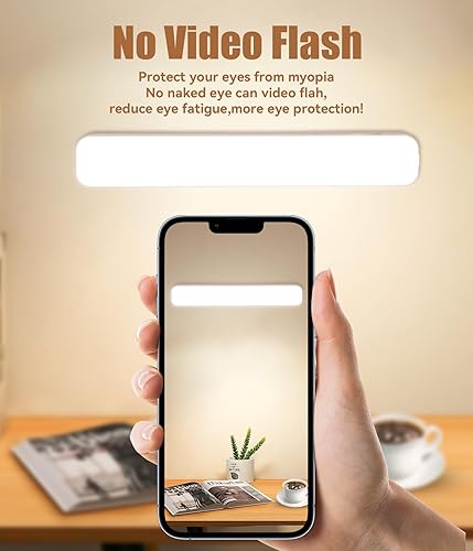 Miniatura 6 de Lámpara de escritorio recargable regulable, luces LED con 3 modos de color, control táctil o remoto, portátil, cuidado de los ojos para oficina,