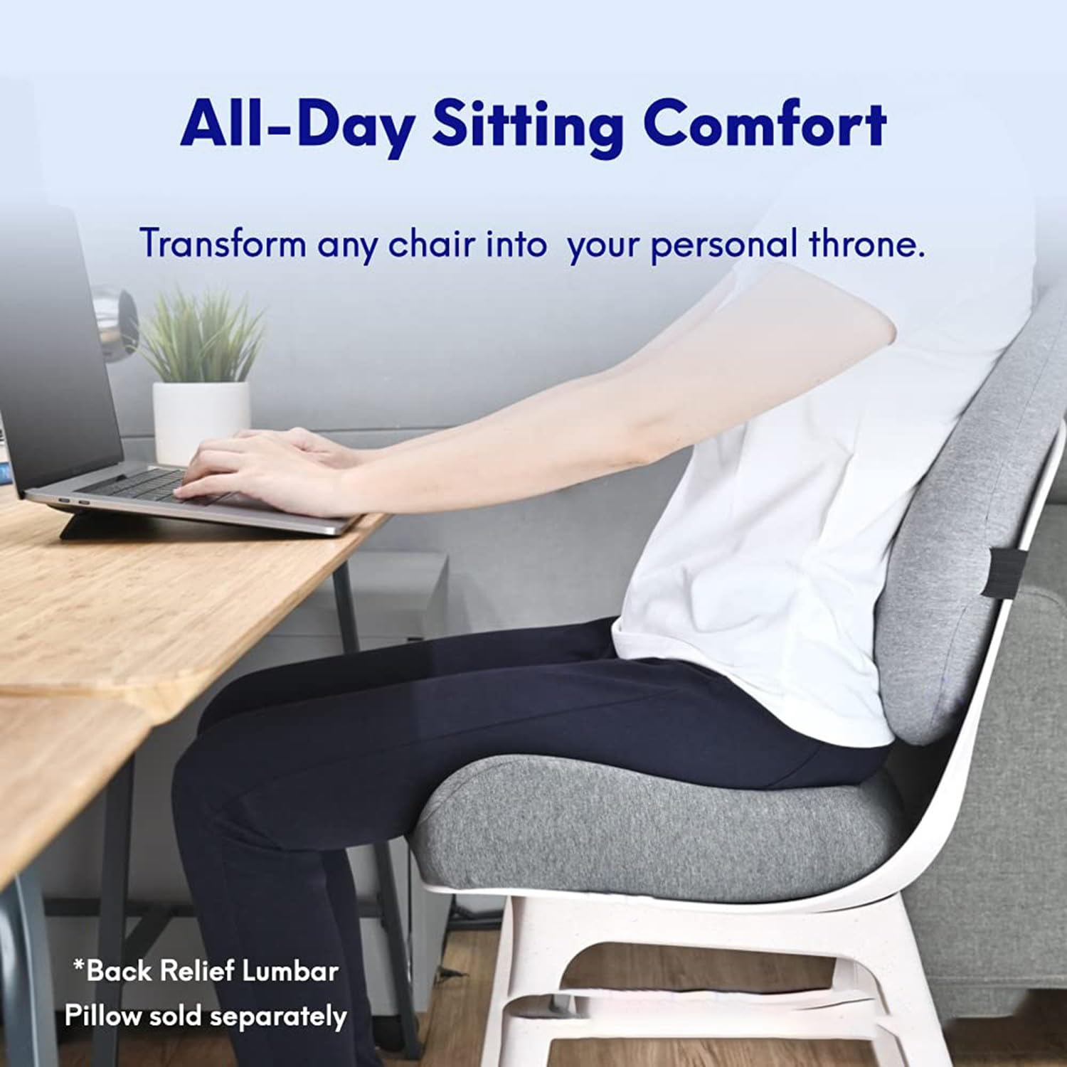 Cuscino Per Sedia Da Scrivania Cuscino Ortopedico In Memory Foam, Cuscino Sedile Auto Cuscino Ergonomico Per Alleviare Il Dolore Al Coccige Sciatica, Per Sedia Da Ufficio