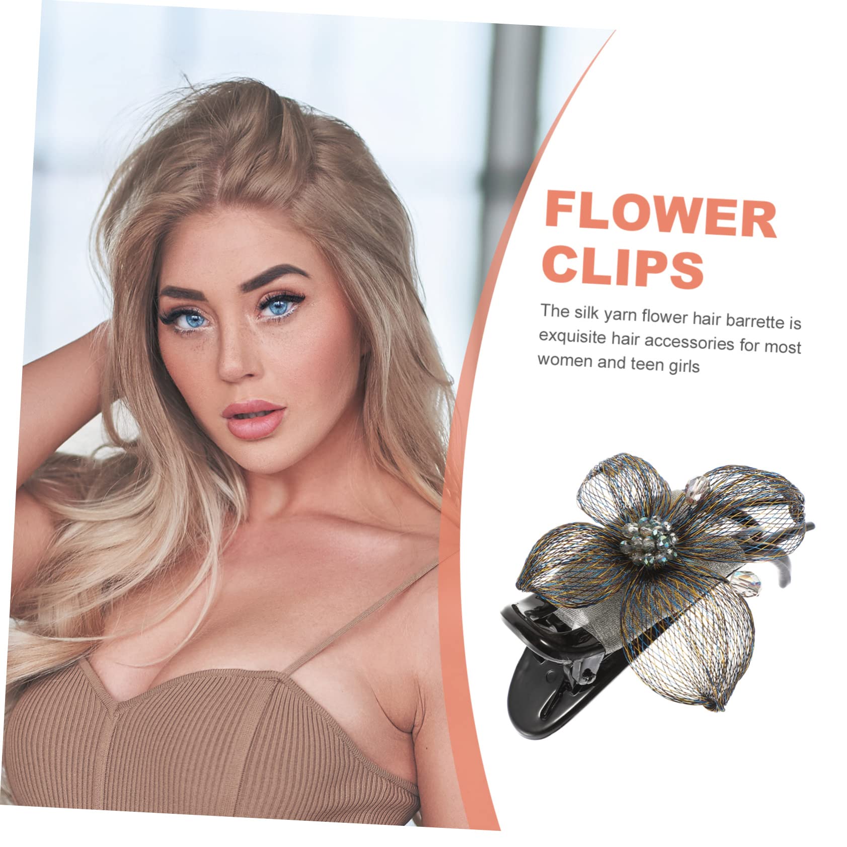 POPETPOP 3 Piezas Horquilla Pinza Decorativa Para El Cabello Clips Laterales Para El Cabello Pinzas De Flores Para El Cabello Clip Francés Decorar De Las Mujeres Hilo Juan Ornitorrinco